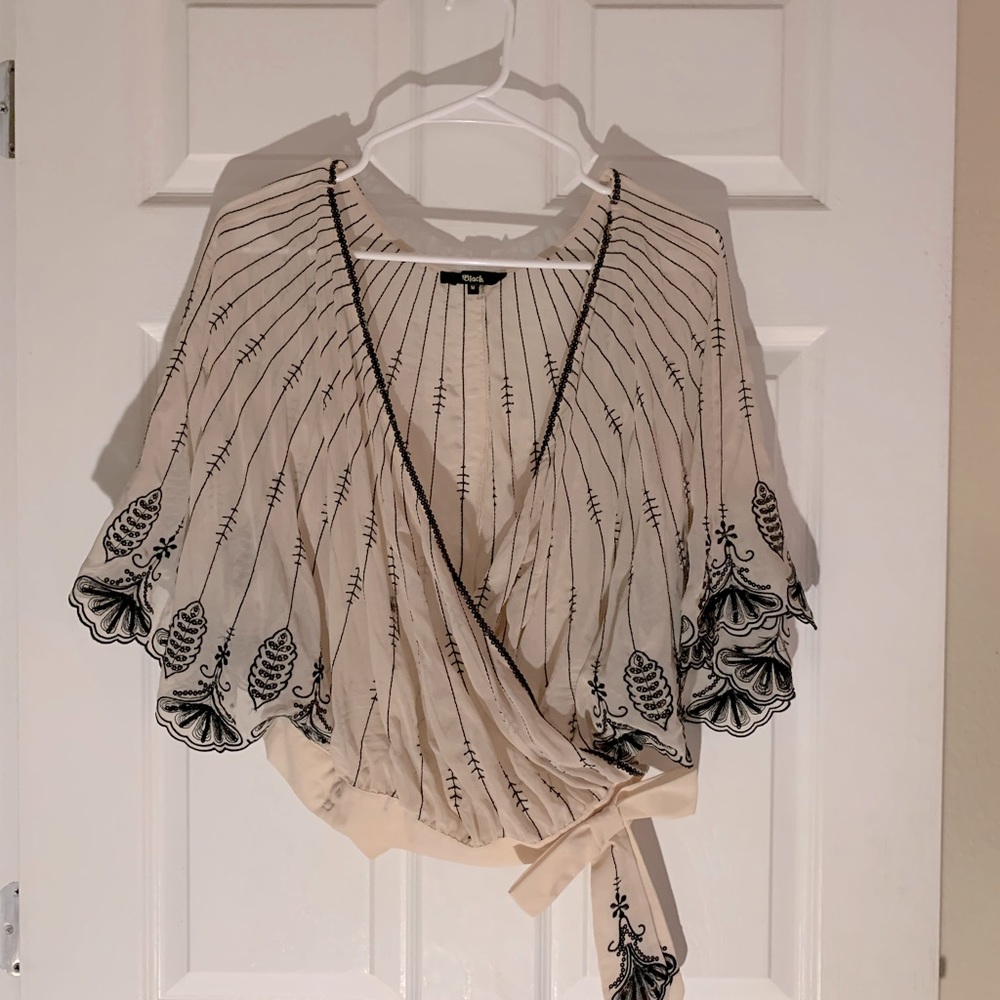 Wrap Blouse with Sequins